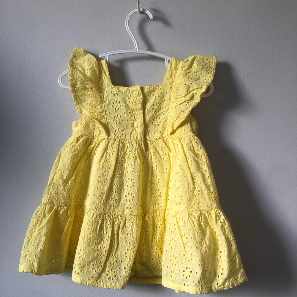 George Bright Yellow Eyelet Ruffle Sundress - Picture 6 of 8